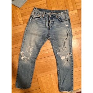 Levi’s Distressed 501s
